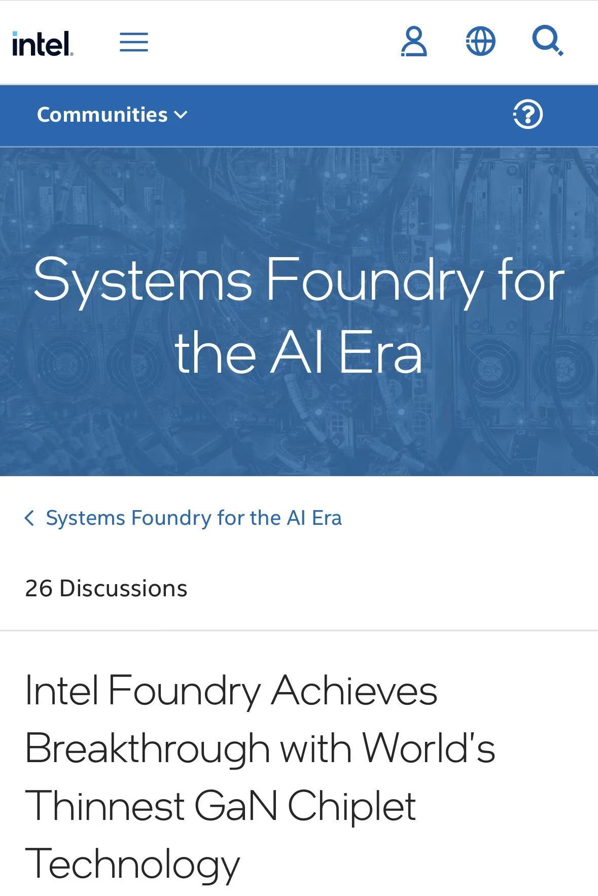 英特尔氮化镓芯片突破落地Terafab